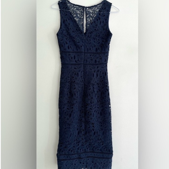 Massimo Dutti Lace Navy Dress, US 2 - Picture 2 of 4